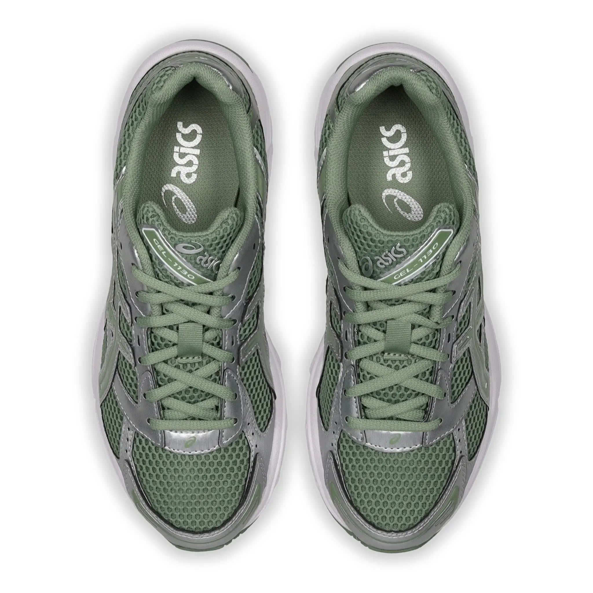 Upper View of ASICS Gel-1130 Swamp Green Silver 1203a842-300